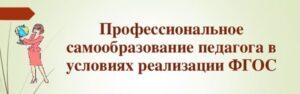 Всероссийский профессиональный педагогический конкурс «Профессиональное самообразование воспитателя»